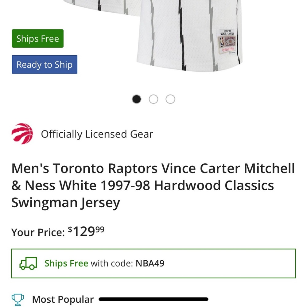 1998-1999 Vince Carter Jersey; Hardwood classics. - Picture 4 of 5